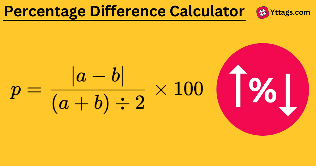 Percentage Difference Calculator