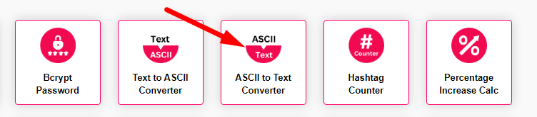 ASCII to Text Converter Step 1