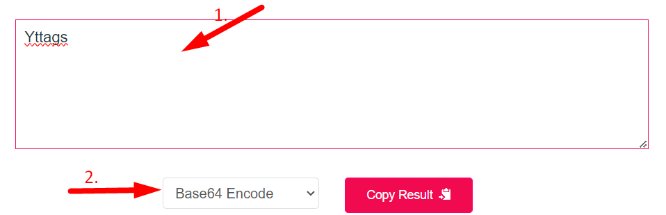 base64 decode and base64 encode Step 2