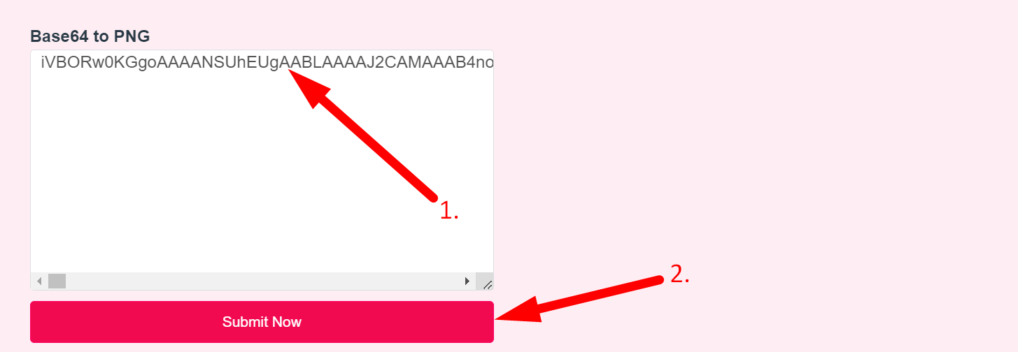 Base64 to PNG Converter Step 2