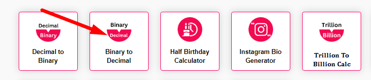 Binary to Decimal Converter Step 1