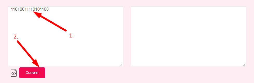 Binary to Hexadecimal converter Step 2