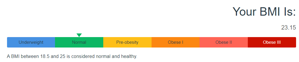 Free online BMI Calculator Step 3