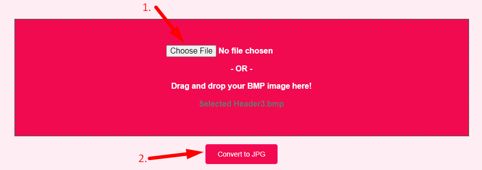 BMP to JPG Converter Step 2