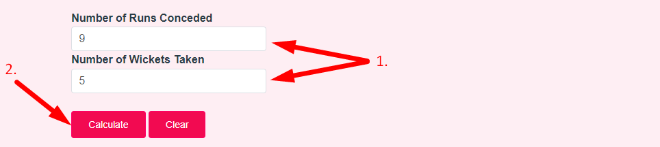 Bowling Average Calculator Step 2