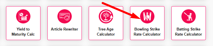 Bowling Strike Rate Calculator Step 1