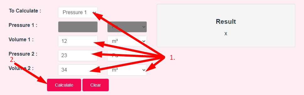 Boyle's Law Calculator Step 2