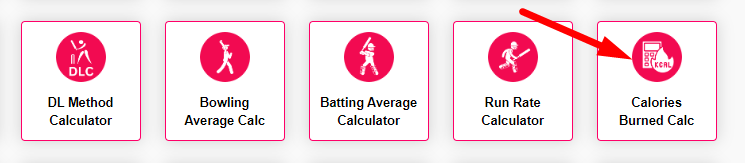 Calories Burned calculator Step 1