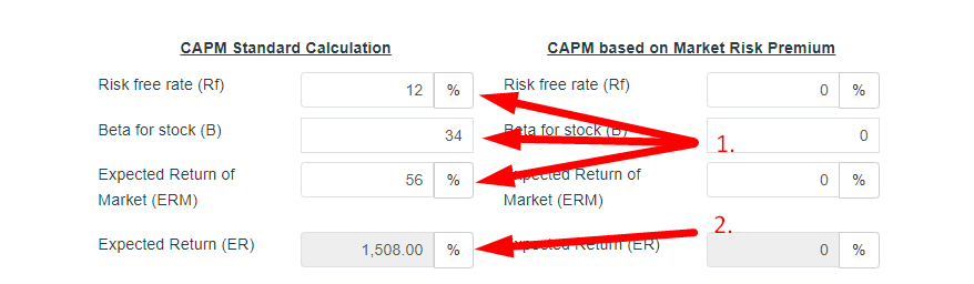 CAPM Calculator Step 2