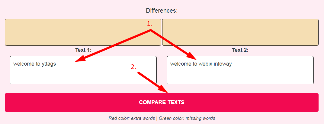 Text Compare Step 2