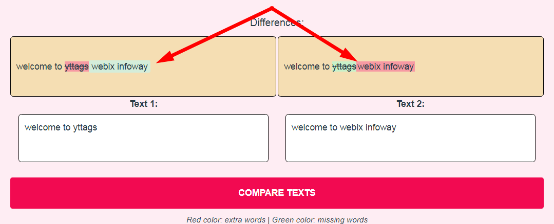 Text Compare Step 3