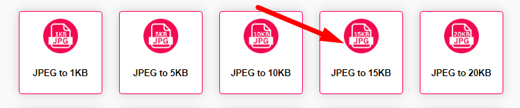 Compress JPEG to 15KB Step 1