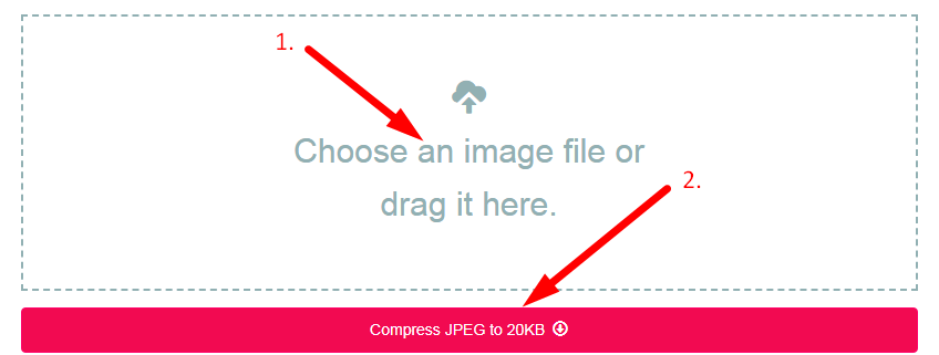 Compress JPEG to 20KB Step 2