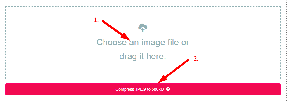 Compress JPEG to 500kb Step 2