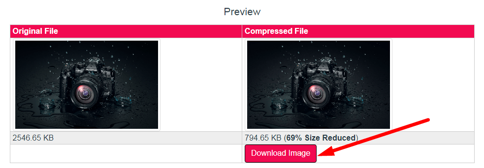 Compress JPEG to 800kb Step 3