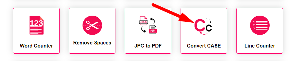 Free Online Convert Case Tool Step 1