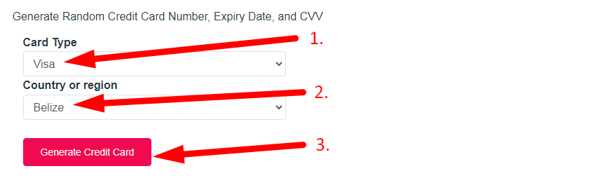 Credit Card Generator Step 2