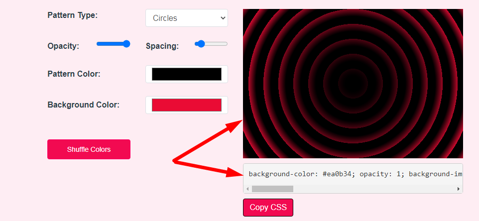 CSS Pattern Generator Step 3