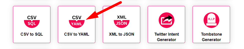 CSV to YAML Converter Step 1