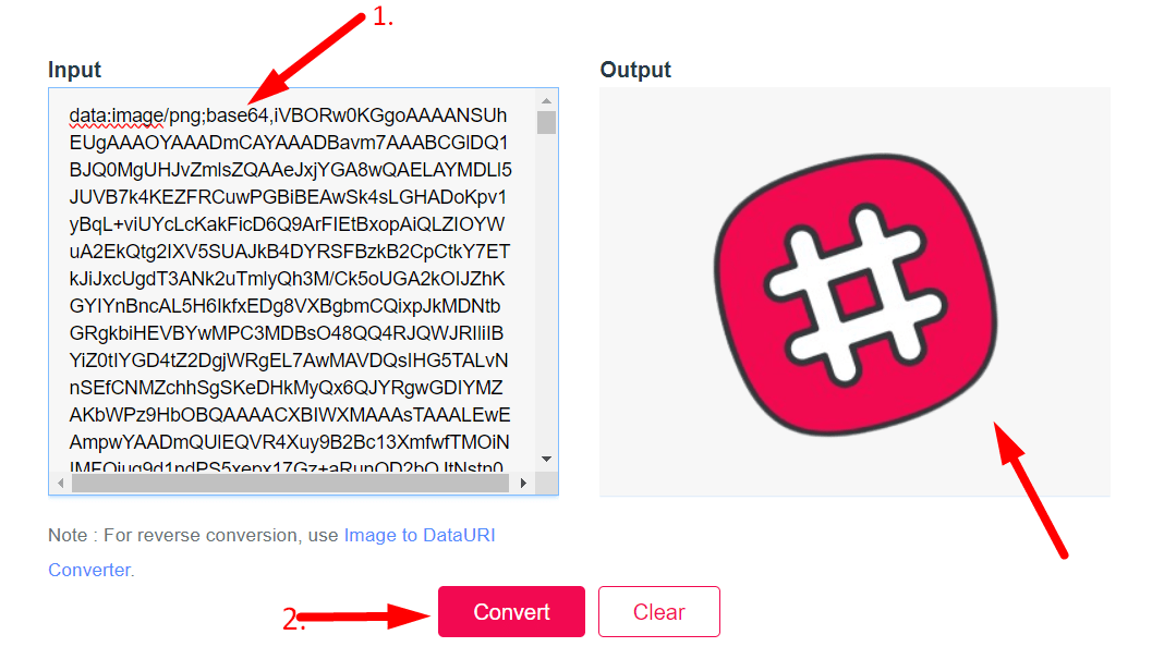 Data URI to Image Converter Step 2