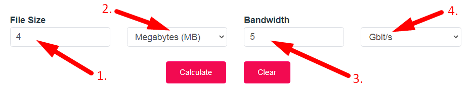 Download Time Calculator Step 2