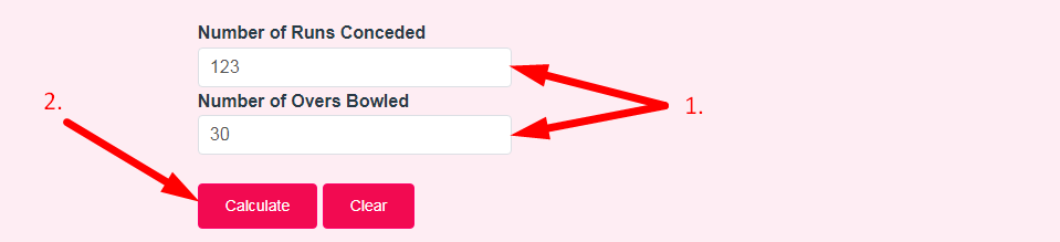 Economy Rate Calculator Step 2