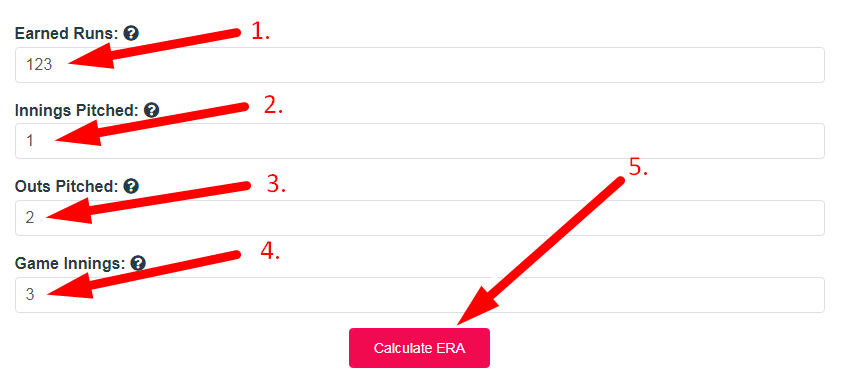 ERA Calculator Step 2