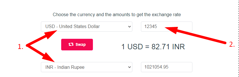 Exchange Rate Calculator Step 2