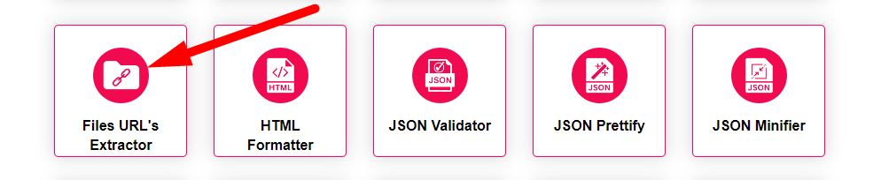 Files URL's Extractor Step 1
