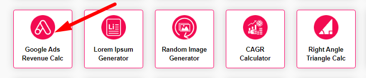 Google Ads Revenue Calculator Step 1