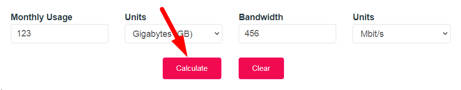 Hosting Bandwidth Calculator  Step 3