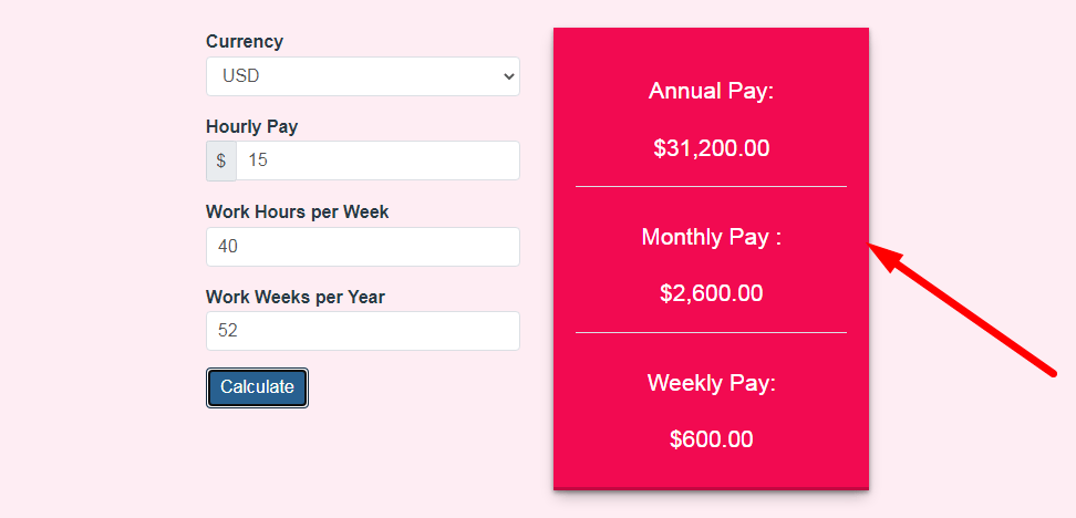 Hourly To Salary Calculator Step 3