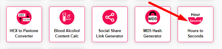 Hours to Seconds Converter Step 1
