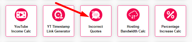 Incorrect Quotes Generator Step 1