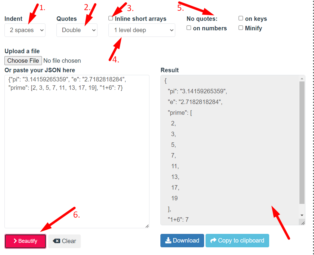 JSON Beautifier Step 3