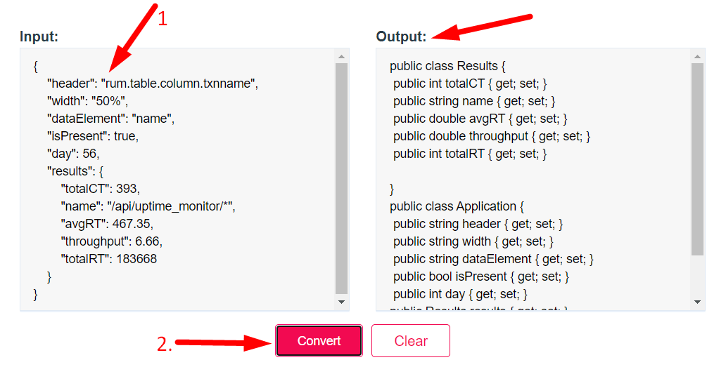 JSON to C# Converter Step 2