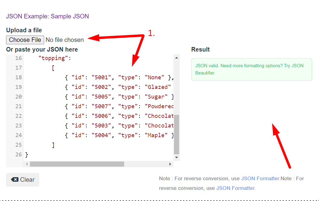 JSON Validator Step 2