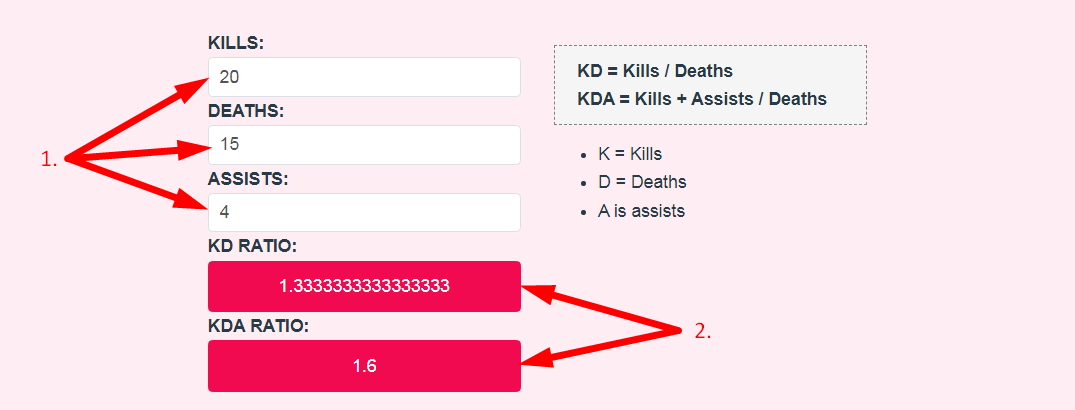 KD Calculator Step 2