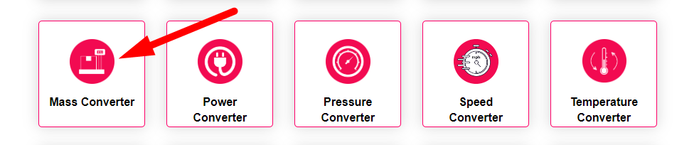 Mass Converter Step 1