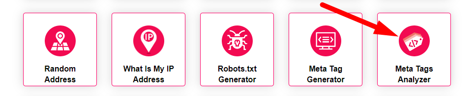 Meta Tags Analyzer Step 1