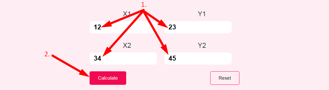 Midpoint Calculator Step 2