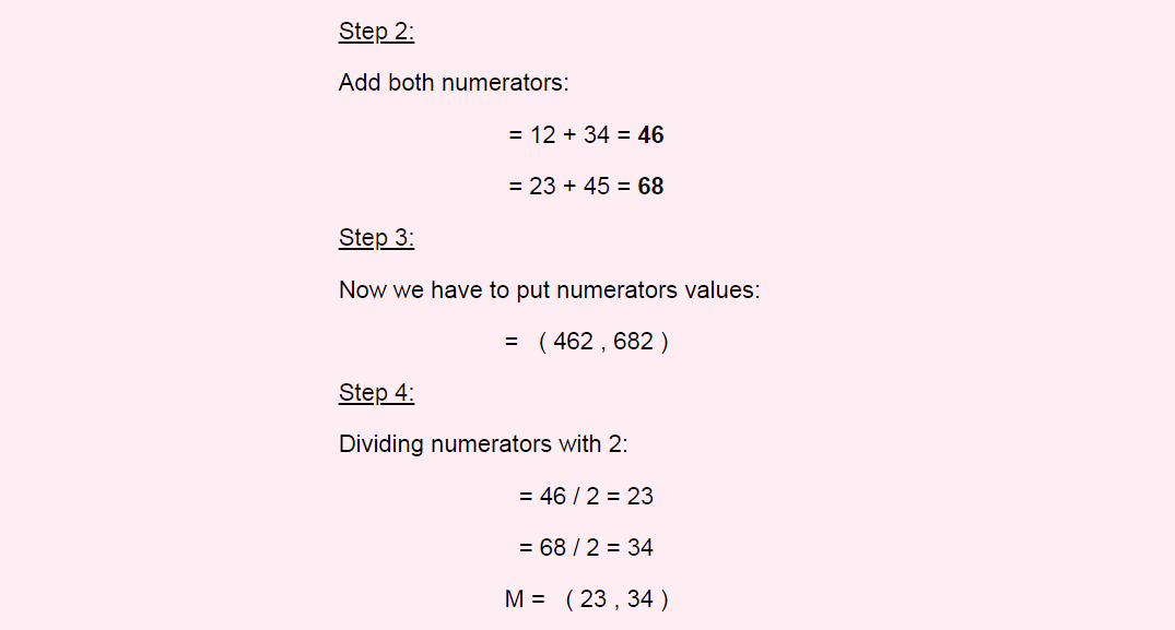 Midpoint Calculator Step 4