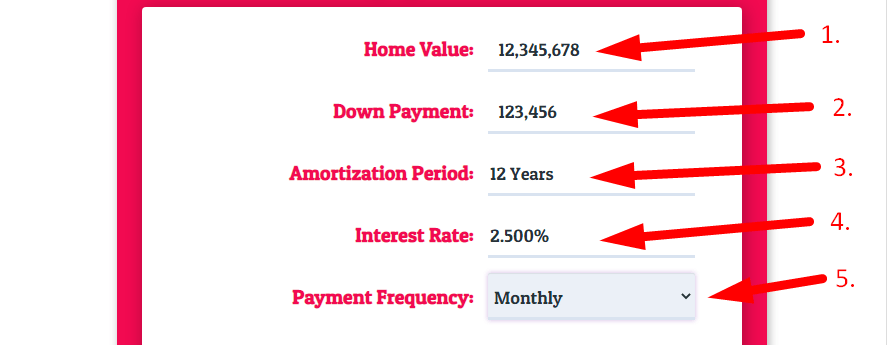 Free online Mortgage Calculator Step 2