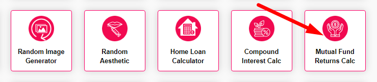 Mutual Fund Returns Calculator Step 1