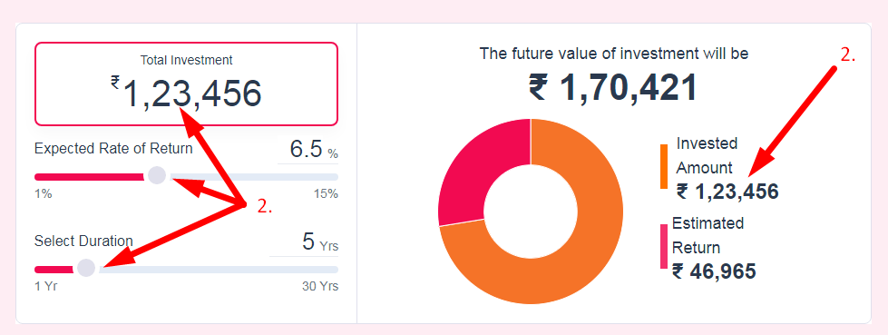 Mutual Fund Returns Calculator Step 2