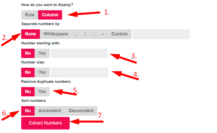 Numbers Extractor Step 3