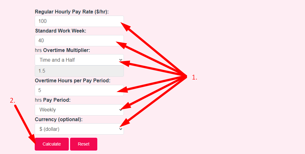 Overtime Calculator Step 2