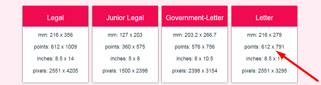 Paper size converter Step 3