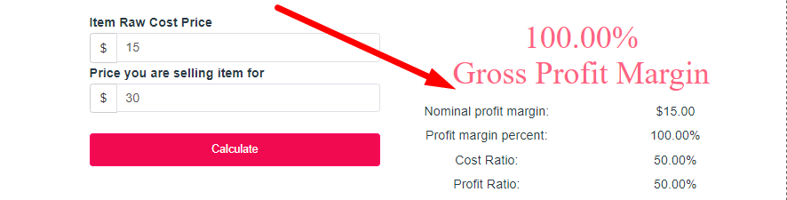 Profit Margin Calculator Step 3