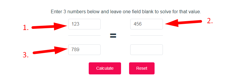 Proportion Calculator Step 2